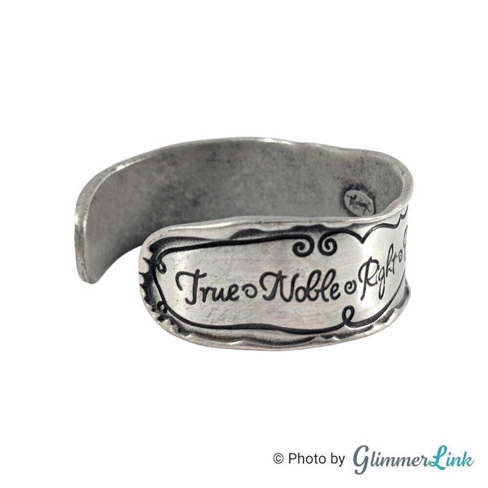 Blessings Inspirational Think on These Things Silver Tone Cuff Bracelet - Picture 2 of 10